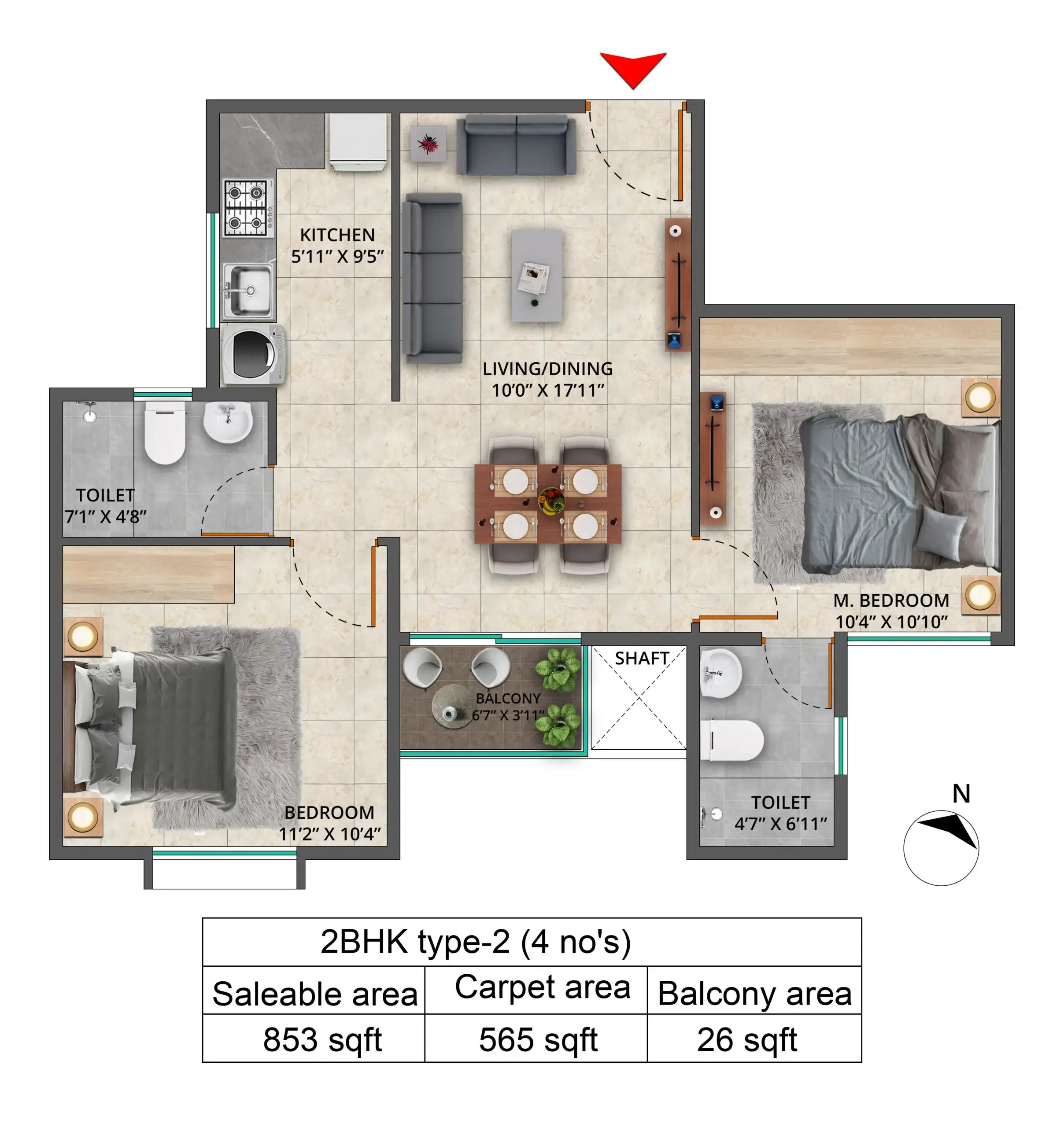 2 BHK type 2