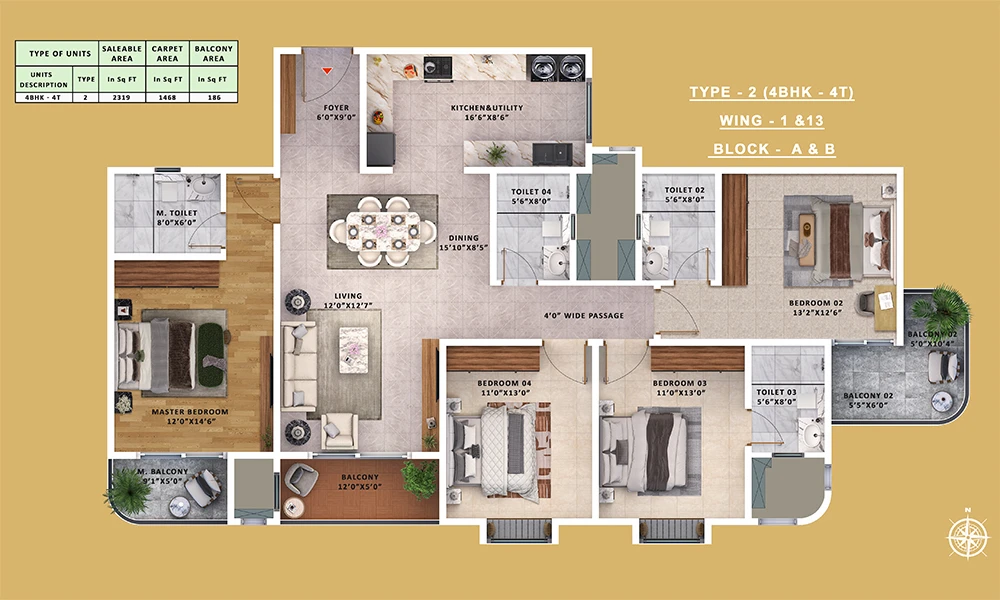 Type-2_4BHK-4T-Wing-1-13
