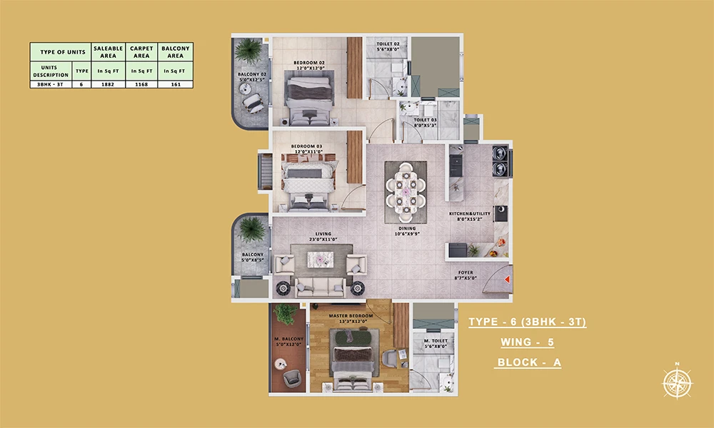 Type-6_3BHK-3T-Wing-5