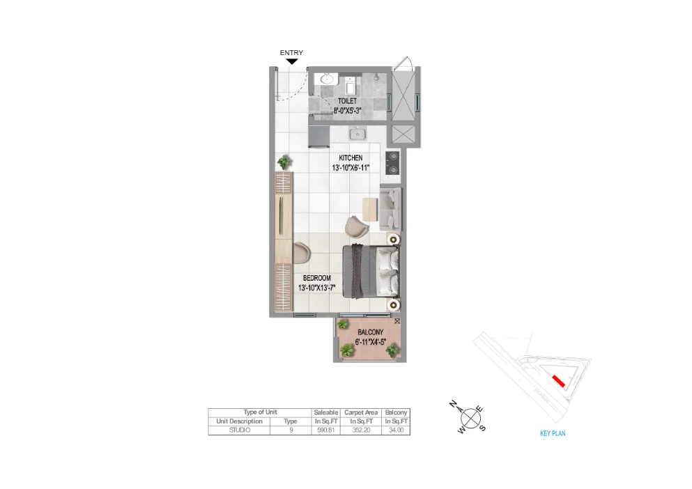 UNIT-PLAN-STUDIO-1T-TYPE-9NORTH-EAST-FACING